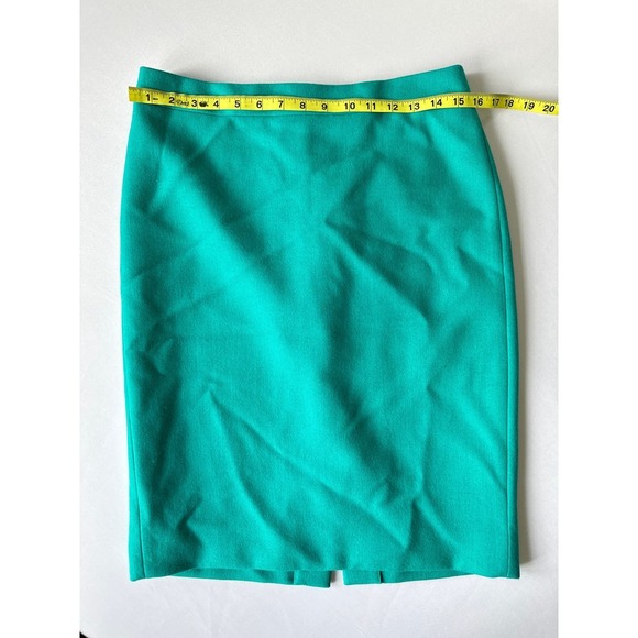 J. Crew // Teal Wool Pencil Skirt, Size 6 - Picture 1 of 4